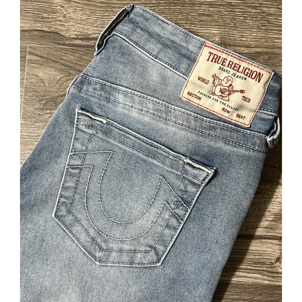 True Religion Becca Mid Rise Bootcut Stretch Jeans in Light Breaker Size 29x32